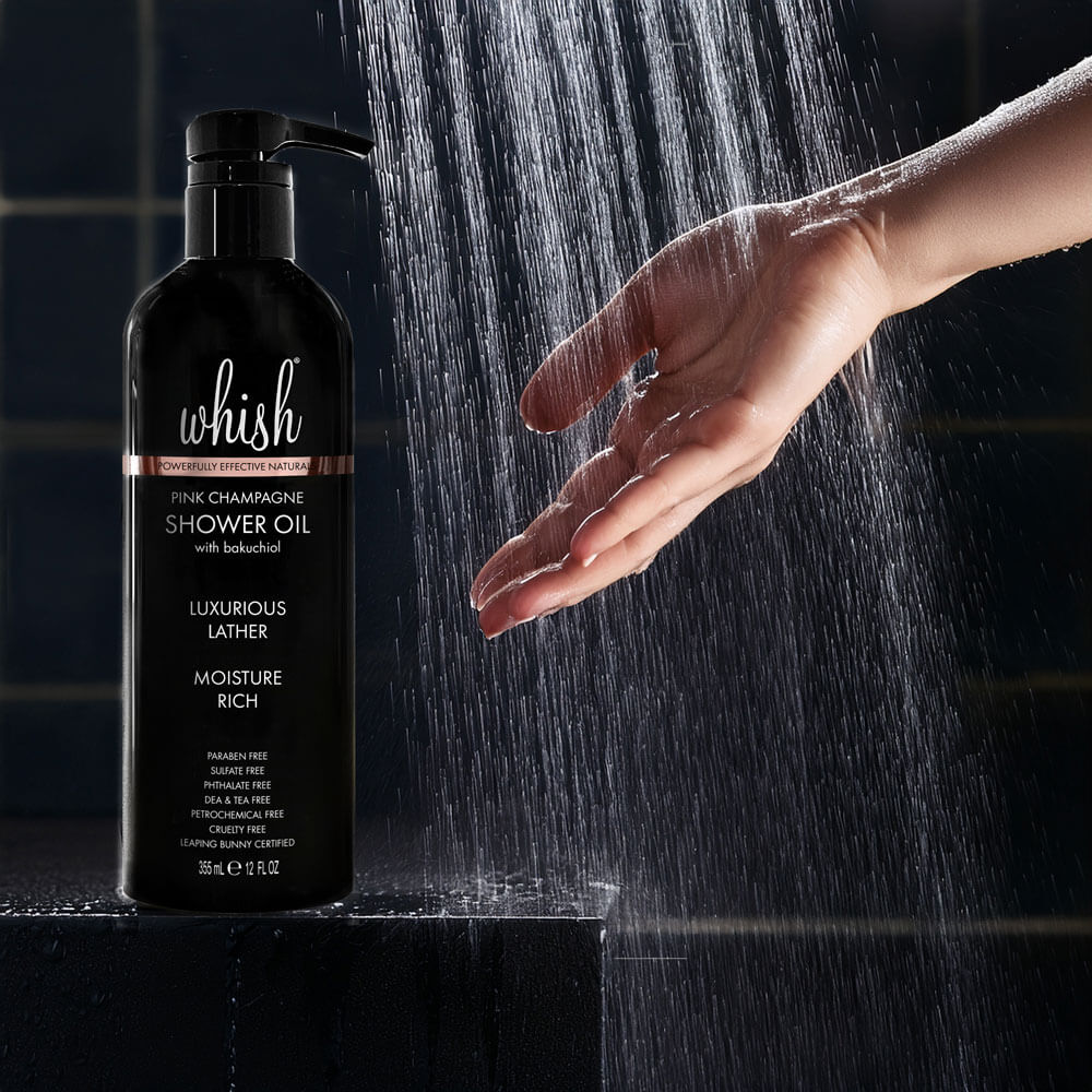 whishbeauty Skin Care > Cleanser Shower Oil with Bakuchiol - Pink Champagne