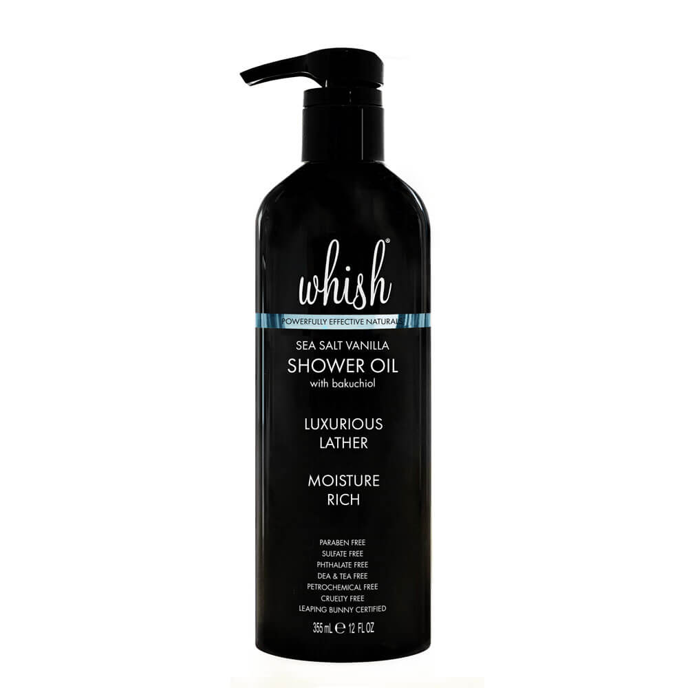 whishbeauty Skin Care > Cleanser Shower Oil with Bakuchiol - Sea Salt Vanilla