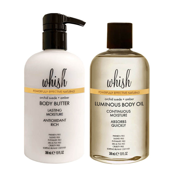 whishbeauty Body Care > Body Moisturizers Orchid Suede + Amber Body Oil + Body Butter Duo