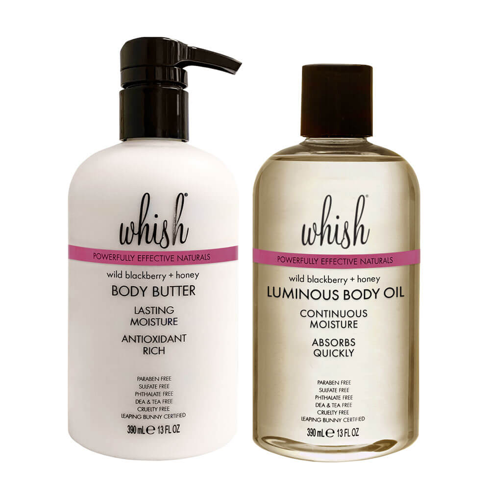 whishbeauty Body Care > Body Moisturizers Wild Blackberry + Honey Body Oil + Body Butter Duo