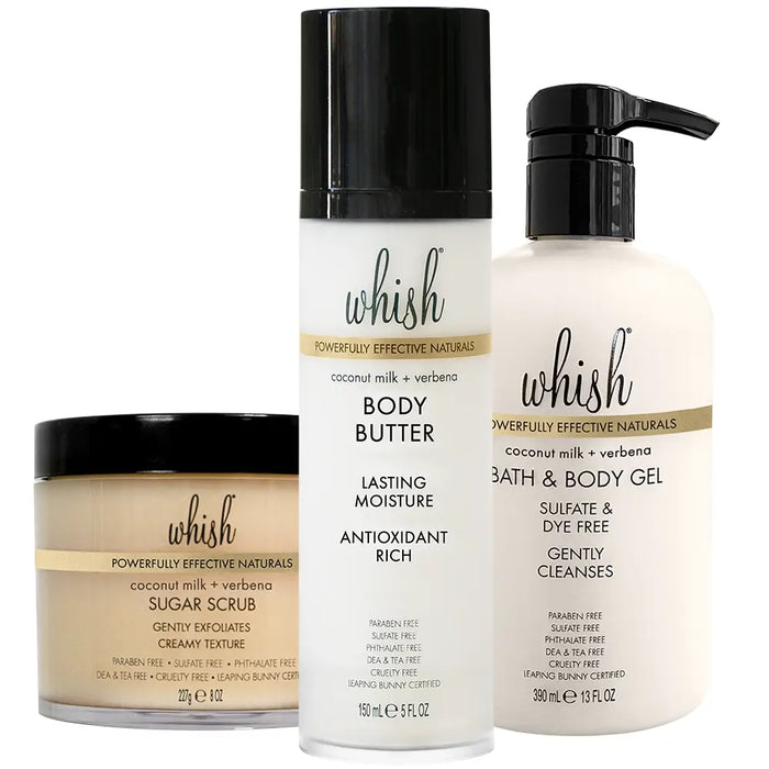 whishbeauty Body Care COCONUT MILK + VERBENA BATH AND BODY BUNDLE - SAVE 20%