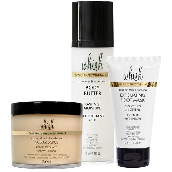 whishbeauty Body Care COCONUT MILK + VERBENA FOOT TREATMENT BUNDLE - SAVE 20%