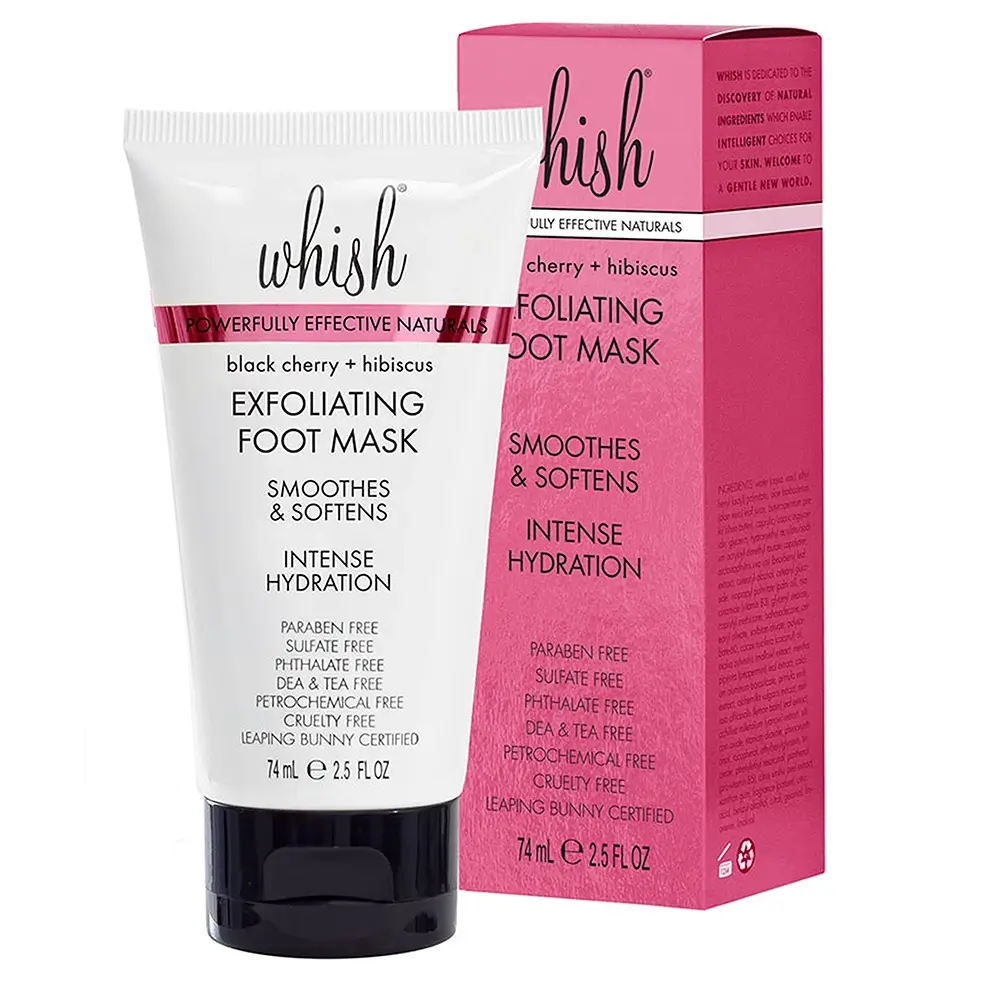 whishbeauty Body Care > Exfoliators > Foot Mask Black Cherry + Hibiscus Exfoliating Foot Mask