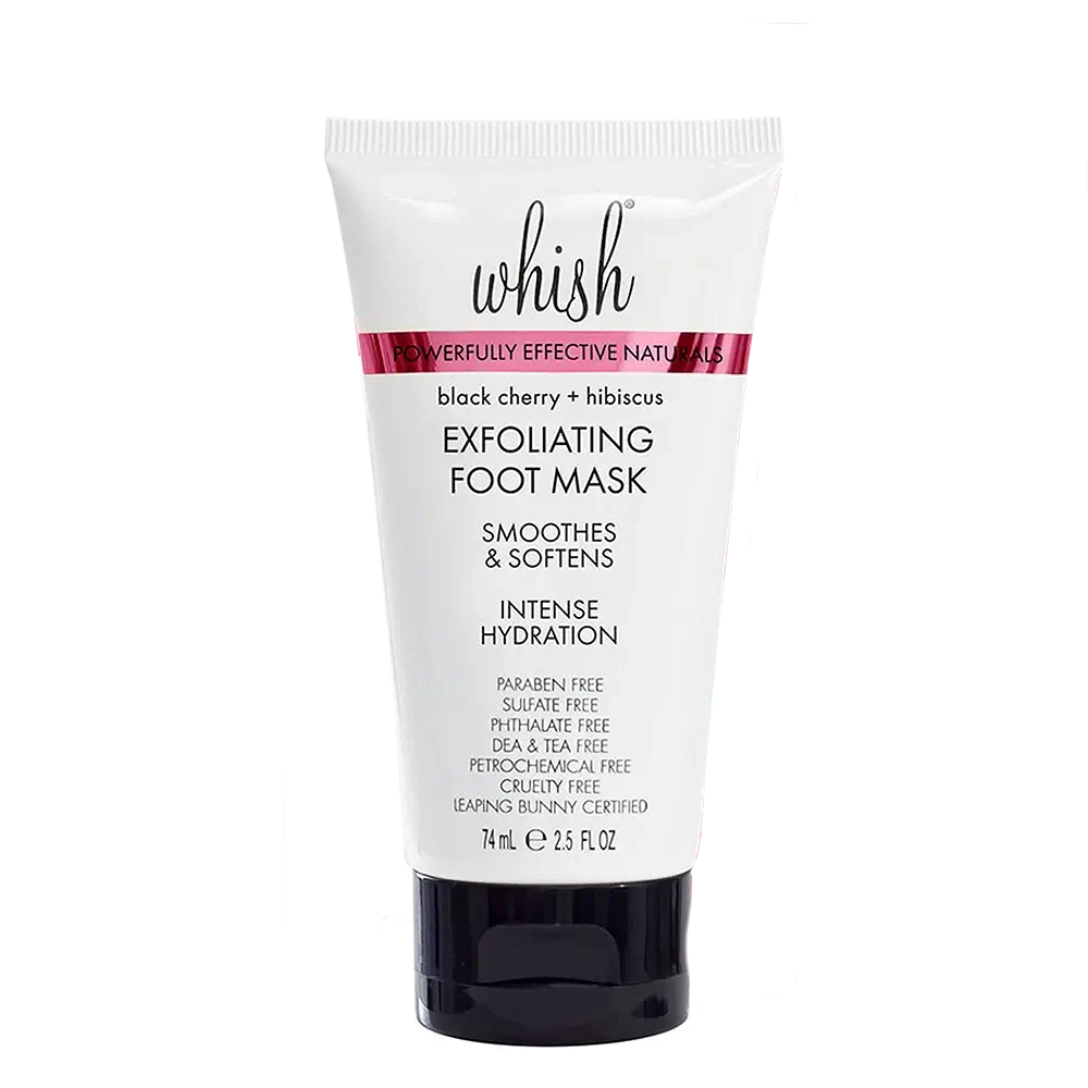 whishbeauty Body Care > Exfoliators > Foot Mask Black Cherry + Hibiscus Exfoliating Foot Mask