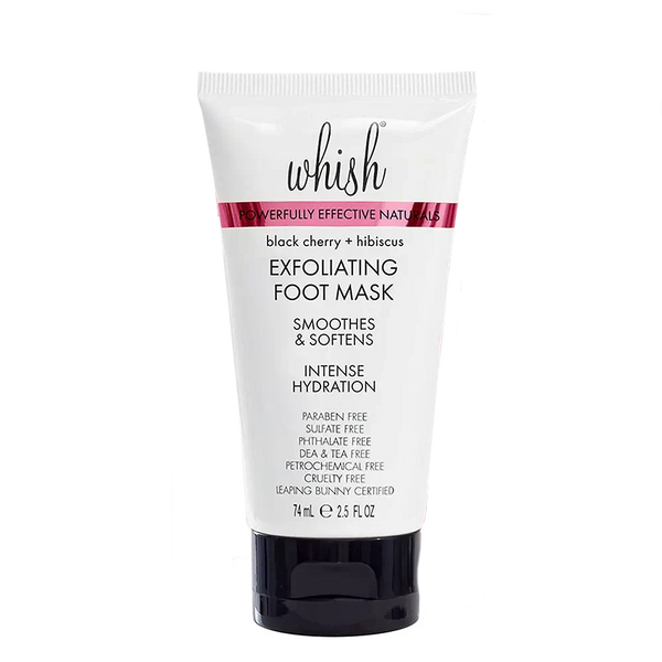 whishbeauty Body Care > Exfoliators > Foot Mask Black Cherry + Hibiscus Exfoliating Foot Mask
