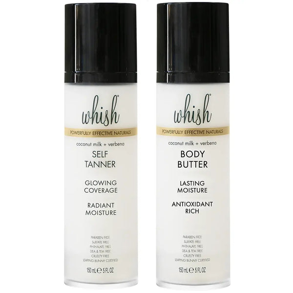 whishbeauty Body Care > Self Tan & Glow COCONUT MILK + VERBENA TANNER & BUTTER BUNDLE - SAVE 20%