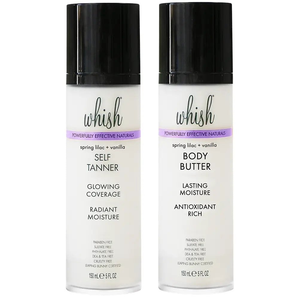 whishbeauty Body Care > Self Tan & Glow SPRING LILAC + VANILLA TANNER & BUTTER BUNDLE - SAVE 20%