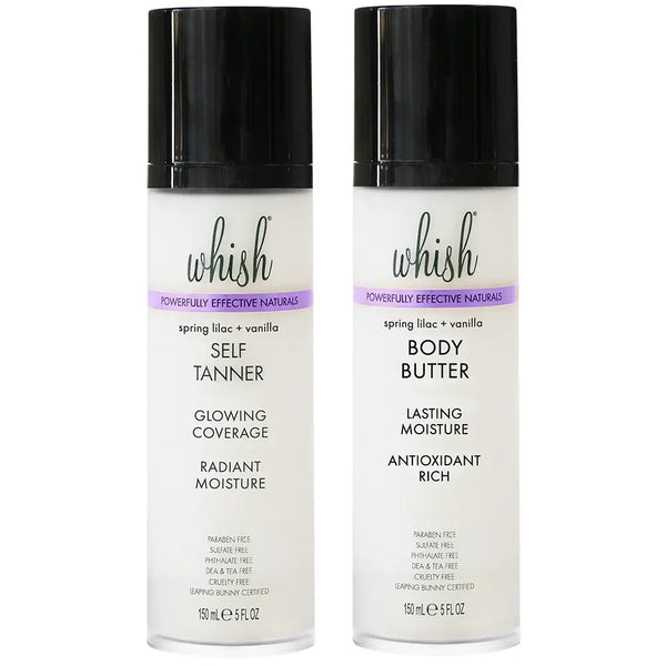 whishbeauty Body Care > Self Tan & Glow SPRING LILAC + VANILLA TANNER & BUTTER BUNDLE - SAVE 20%