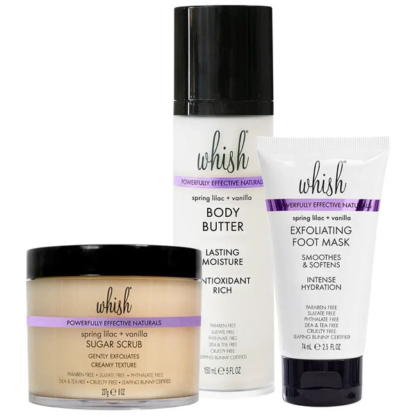 whishbeauty Body Care SPRING LILAC + VANILLA FOOT TREATMENT BUNDLE - SAVE 20%