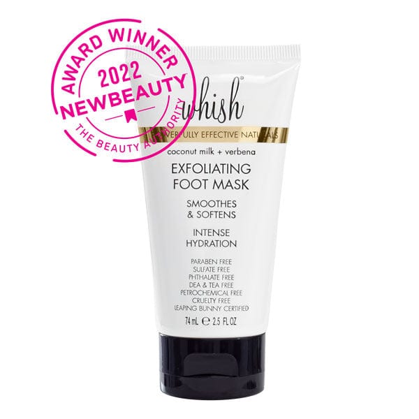 whish beauty Body Care > Exfoliators > Foot Mask Coconut Milk + Verbena Exfoliating Foot Mask
